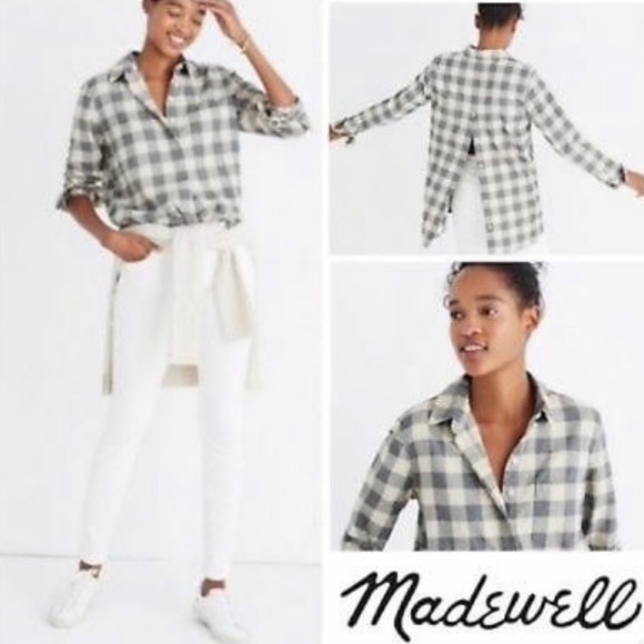 madewell button back shirt
